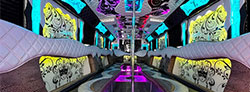 spacious interiors of our party buses